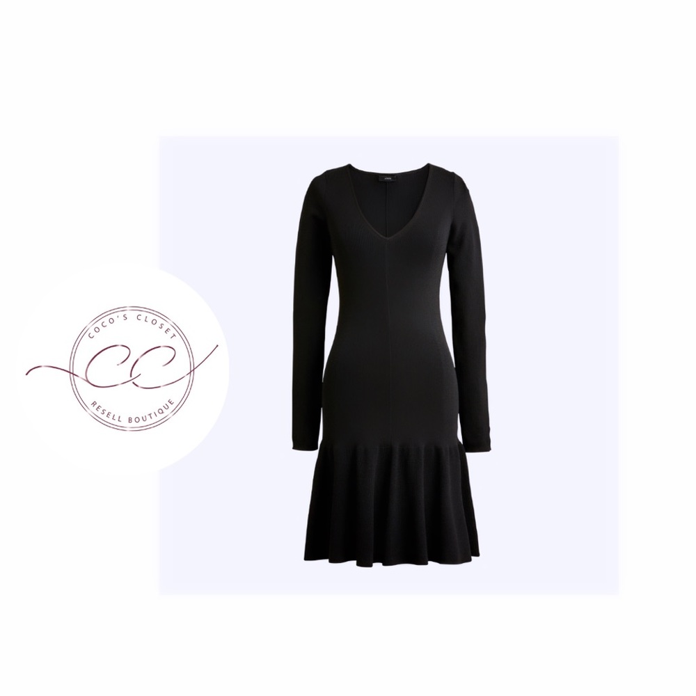J  Crew Ruffle-hem Sweater-Dress